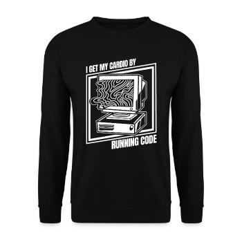 Développeur, Codeur, Programmeur, Informatique - Sweat-shirt Unisexe - noir - Devant - Alina (178cm) & Michal (187cm)