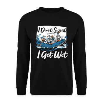 Rafting Fun White Water Rafting - Unisex Sweatshirt - black - Front - Alina (178cm) & Michal (187cm)