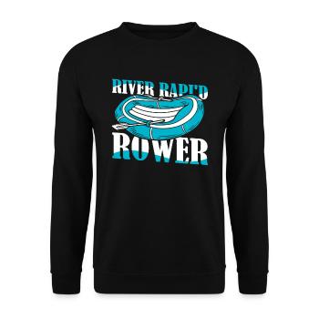 Rafting Wildwasser Rafting - Unisex Pullover - Schwarz - Vorne - Alina (178cm) & Michal (187cm)
