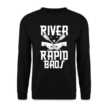 Rafting Wildwasser Rafting - Unisex Pullover - Schwarz - Vorne - Alina (178cm) & Michal (187cm)