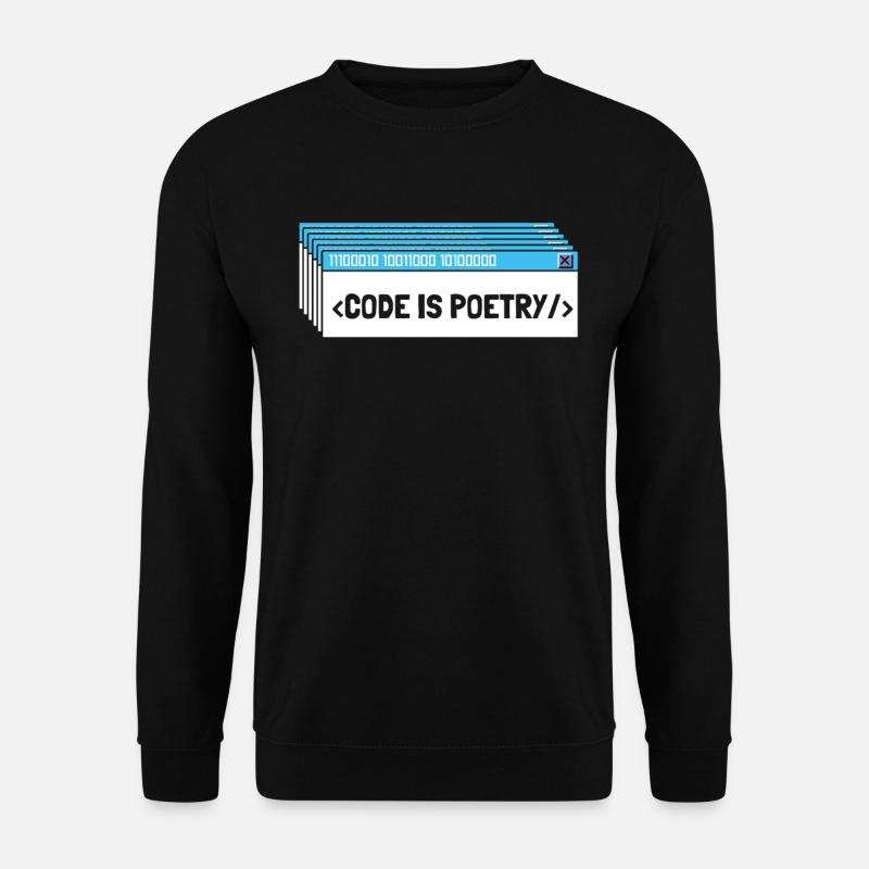 Développeur Coder Programmeur Poésie - Sweat-shirt Unisexe - noir