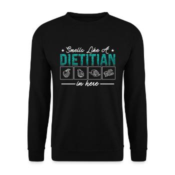 Dietitian Smells Like A Dietitian In Health Coach - Unisex Sweatshirt - black - Front - Alina (178cm) & Michal (187cm)