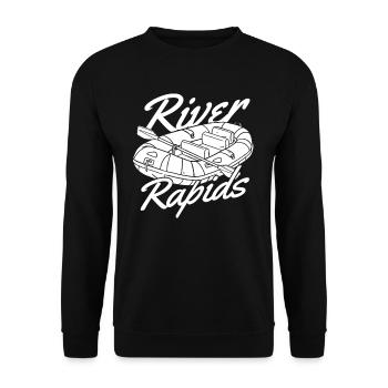 Rafting Wildwasser Rafting - Unisex Pullover - Schwarz - Vorne - Alina (178cm) & Michal (187cm)