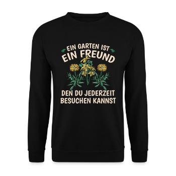 Hobbygärtner Garten - Unisex Pullover - Schwarz - Vorne - Alina (178cm) & Michal (187cm)