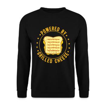 Fromage grillé Fromage Amateur de fromage Cadeau - Sweat-shirt Unisexe - noir - Devant - Alina (178cm) & Michal (187cm)