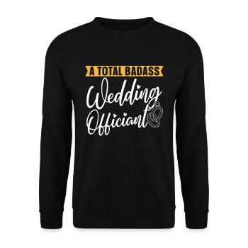 Officiant Un Mariage Total Badass Ordonné Pasteur - Sweat-shirt Unisexe - noir - Devant - Alina (178cm) & Michal (187cm)