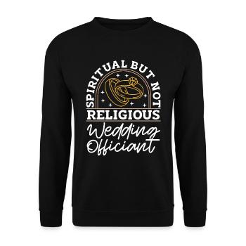 Officiant Spiritual But Not Religious Counselor - Unisex Sweatshirt - black - Front - Alina (178cm) & Michal (187cm)