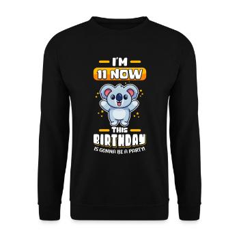 11e anniversaire 11 ans Cadeau Idée Cadeau Cadeau - Sweat-shirt Unisexe - noir - Devant - Alina (178cm) & Michal (187cm)