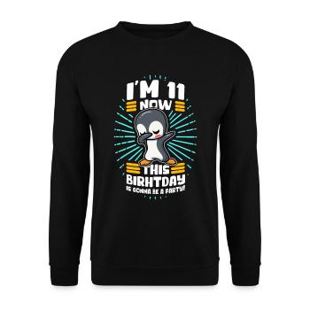 11th Birthday Gift Idea 11 Year Old Gift - Unisex Sweatshirt - black - Front - Alina (178cm) & Michal (187cm)