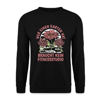 Hobbygärtner Garten - Unisex Pullover - Schwarz - Vorne - Alina (178cm) & Michal (187cm)