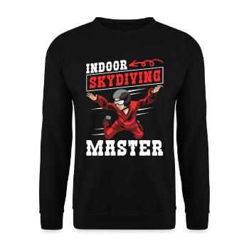 Indoor Skydiving Master - Unisex Sweatshirt - black - Front - Alina (178cm) & Michal (187cm)