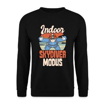 Indoor Skydiving Indoor Fallschirmspringen - Unisex Pullover - Schwarz - Vorne - Alina (178cm) & Michal (187cm)