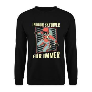 Indoor Skydiving Indoor Fallschirmspringen - Unisex Pullover - Schwarz - Vorne - Alina (178cm) & Michal (187cm)