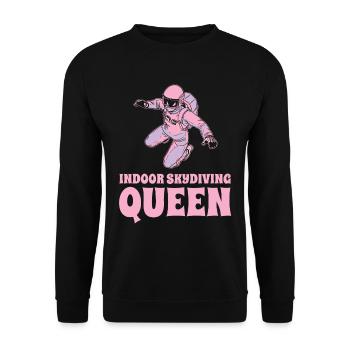 Indoor Skydiving Queen - Unisex Sweatshirt - black - Front - Alina (178cm) & Michal (187cm)