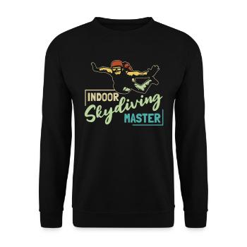 Indoor Skydiving Master - Unisex Sweatshirt - black - Front - Alina (178cm) & Michal (187cm)