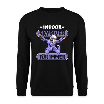 Indoor Skydiving Lustig - Unisex Pullover - Schwarz - Vorne - Alina (178cm) & Michal (187cm)