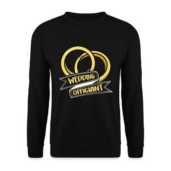 Officiant Conseiller de mariage Ordonné - Sweat-shirt Unisexe - noir - Devant - Alina (178cm) & Michal (187cm)