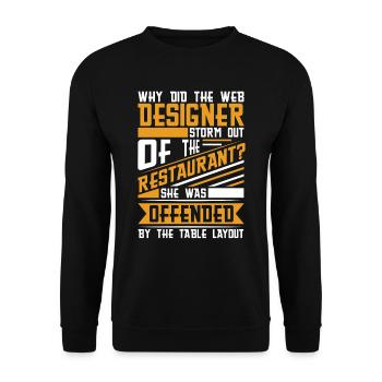 Développeur Web Développeur Web Drôle - Sweat-shirt Unisexe - noir - Devant - Alina (178cm) & Michal (187cm)