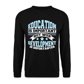 Web Entwickler Webdeveloper Lustig - Unisex Pullover - Schwarz - Vorne - Alina (178cm) & Michal (187cm)