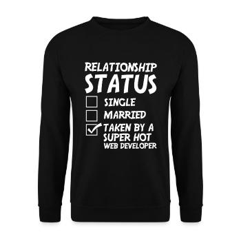 Web Developer Web Developer Funny - Unisex Sweatshirt - black - Front - Alina (178cm) & Michal (187cm)