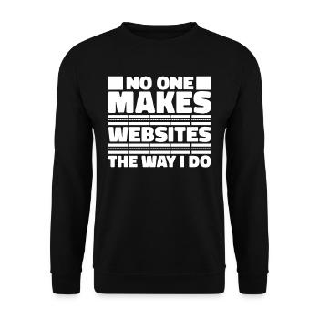 Web Entwickler Webdeveloper Witzig - Unisex Pullover - Schwarz - Vorne - Alina (178cm) & Michal (187cm)