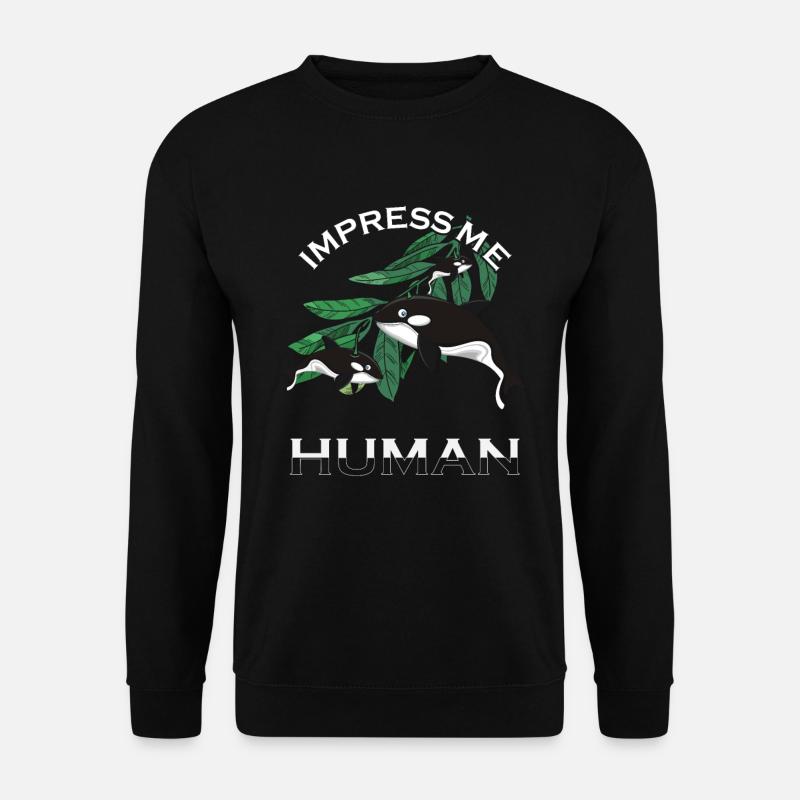 Orca Wal Schwertwal Lustig - Unisex Pullover - Schwarz