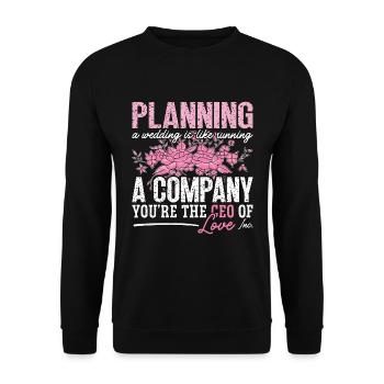 Wedding Planner Planning A Wedding Event Planner - Unisex Pullover - Schwarz - Vorne - Alina (178cm) & Michal (187cm)