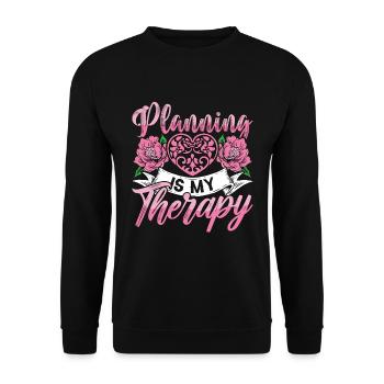 Wedding Planner Planning Is My Therapy Planner - Unisex Pullover - Schwarz - Vorne - Alina (178cm) & Michal (187cm)