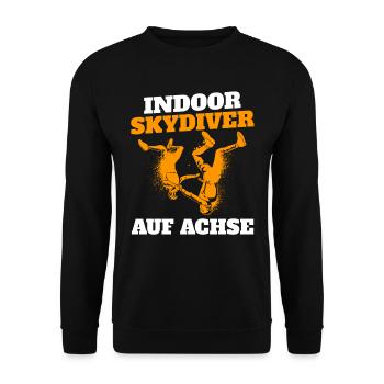 Indoor Skydiving Funny - Unisex Sweatshirt - black - Front - Alina (178cm) & Michal (187cm)