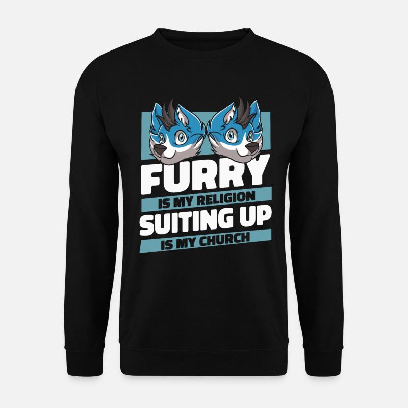 Furry Fandom Fursuits Witzig - Unisex Pullover - Schwarz