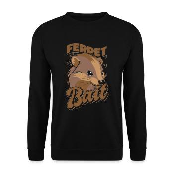 Frettchen Iltis Niedlich - Unisex Pullover - Schwarz - Vorne - Alina (178cm) & Michal (187cm)
