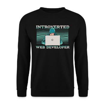 Web Developer Web Developer Introverts - Unisex Sweatshirt - black - Front - Alina (178cm) & Michal (187cm)