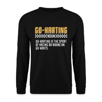Kart Racing Go-Karting Noun Racetrack Kart Racer - Sweat-shirt Unisexe - noir - Devant - Alina (178cm) & Michal (187cm)