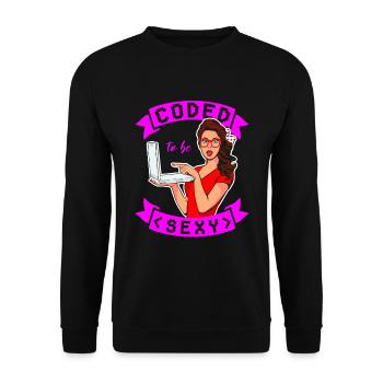 Developer Coder Programmer Sexy - Unisex Sweatshirt - black - Front - Alina (178cm) & Michal (187cm)