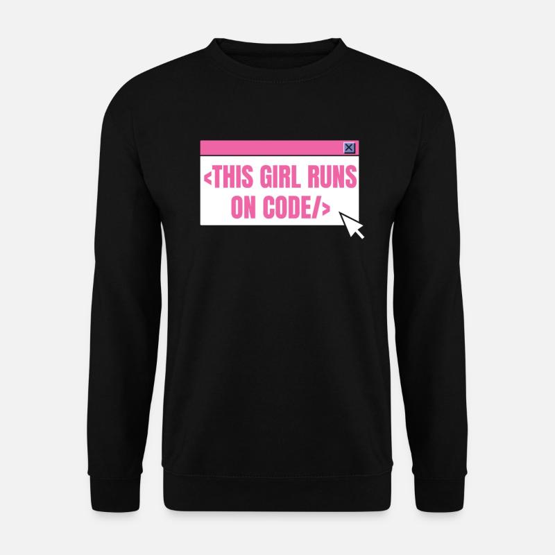 Développeur Coder Programmeur Girl - Sweat-shirt Unisexe - noir