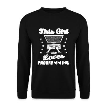 Développeur Coder Programmeur Girl - Sweat-shirt Unisexe - noir - Devant - Alina (178cm) & Michal (187cm)