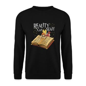 Book Bookworm Bookworm Fairy Book Fairy - Sweat-shirt Unisexe - noir - Devant - Alina (178cm) & Michal (187cm)