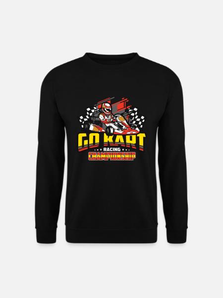Go Kart Racing Championship Racetrack Kart Racing - Unisex Pullover - Schwarz