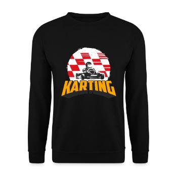 Kart Racing Karting Motorsport Gokart Kart Driver - Unisex Sweatshirt - black - Front - Alina (178cm) & Michal (187cm)