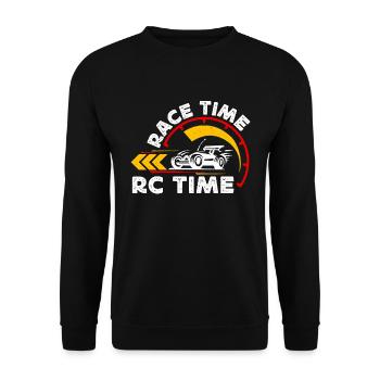 RC Model Racing Race Time RC Time Radio Controlled - Unisex Sweatshirt - black - Front - Alina (178cm) & Michal (187cm)