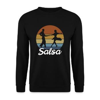 Musique de danse salsa pratiquant le latin - Sweat-shirt Unisexe - noir - Devant - Alina (178cm) & Michal (187cm)