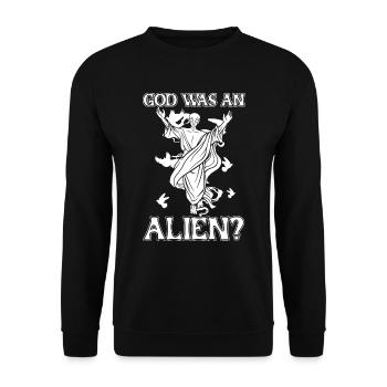Christ Christianity Extraterrestrial Jesus - Unisex Sweatshirt - black - Front - Alina (178cm) & Michal (187cm)