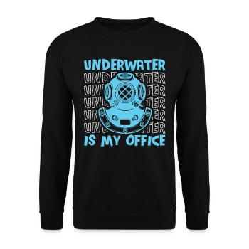 Diving Diver Funny Commercial Diving - Unisex Sweatshirt - black - Front - Alina (178cm) & Michal (187cm)