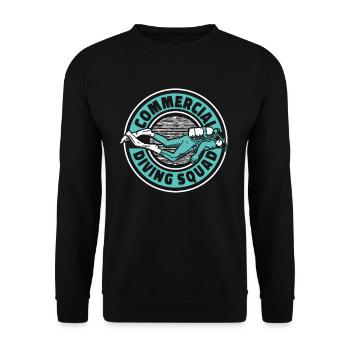Diving Diver Commercial Diving - Unisex Sweatshirt - black - Front - Alina (178cm) & Michal (187cm)