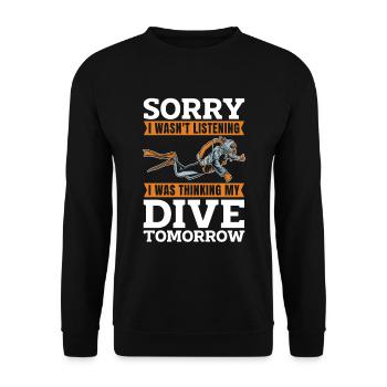 Diving Diver Commercial Diving - Unisex Sweatshirt - black - Front - Alina (178cm) & Michal (187cm)