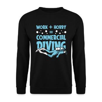 Tauchen Taucher Kommerzielles Tauchen - Unisex Pullover - Schwarz - Vorne - Alina (178cm) & Michal (187cm)
