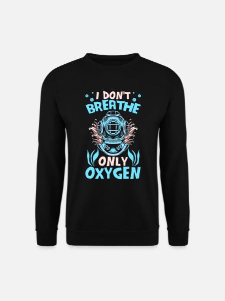 Diving Diver Oxygen - Unisex Sweatshirt - black