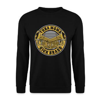 Fanfahrenzug Spielmannszug Mutter - Unisex Pullover - Schwarz - Vorne - Alina (178cm) & Michal (187cm)