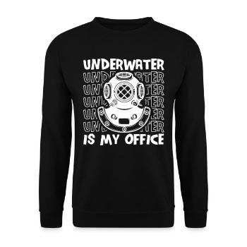 Diving Diver Funny Commercial Diving - Unisex Sweatshirt - black - Front - Alina (178cm) & Michal (187cm)