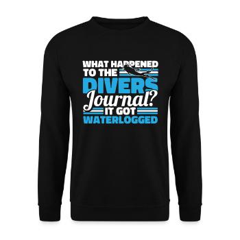 Diving Diver Commercial Diving - Unisex Sweatshirt - black - Front - Alina (178cm) & Michal (187cm)